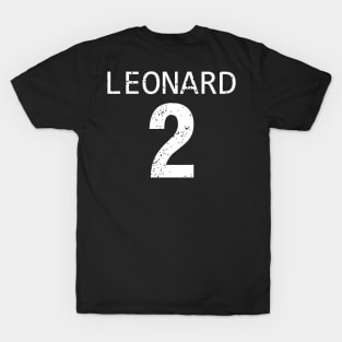 Kawhi Leonard Black Distressed Jersey Number 2 D9 LCKL2 T-Shirt